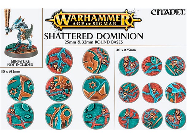 Shattered Dominion Round Base 25+32mm Warhammer Age of Sigmar 